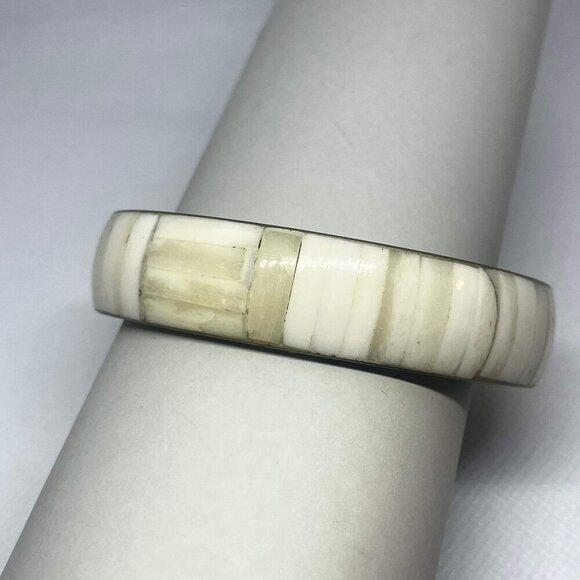 Shell Wide Bangle Bracelet Sea Beach Shore Ocean Beachy Earthy Natural Casual - Picture 5 of 6